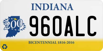 IN license plate 960ALC