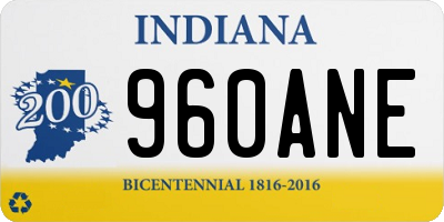 IN license plate 960ANE