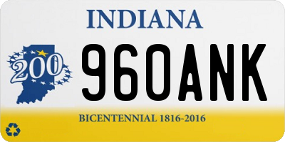 IN license plate 960ANK