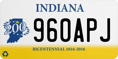 IN license plate 960APJ