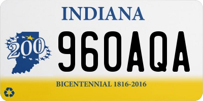 IN license plate 960AQA