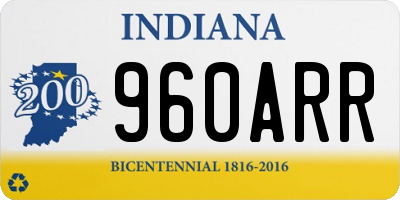 IN license plate 960ARR