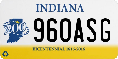 IN license plate 960ASG