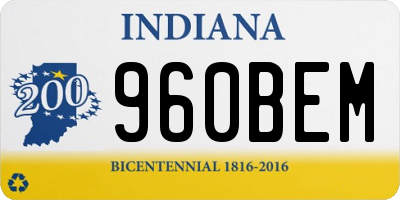 IN license plate 960BEM
