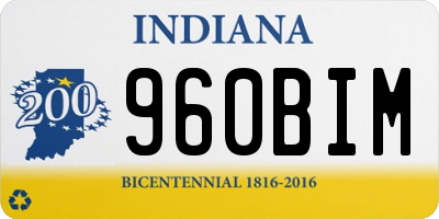 IN license plate 960BIM