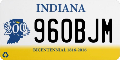 IN license plate 960BJM