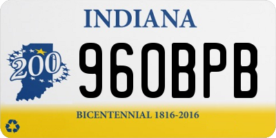 IN license plate 960BPB