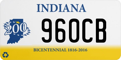IN license plate 960CB