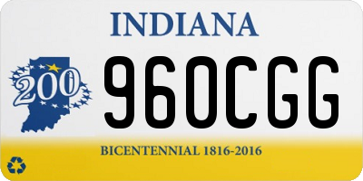 IN license plate 960CGG
