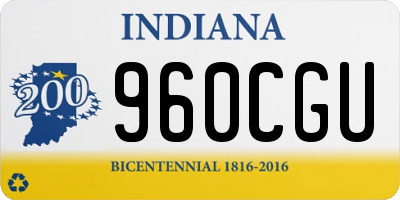 IN license plate 960CGU