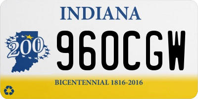 IN license plate 960CGW