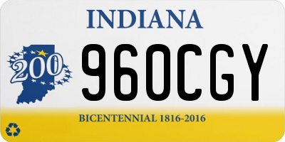 IN license plate 960CGY
