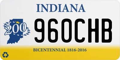 IN license plate 960CHB