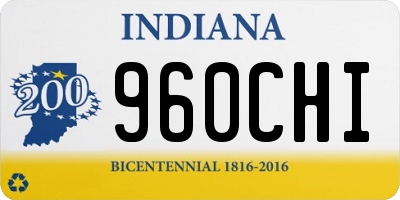 IN license plate 960CHI