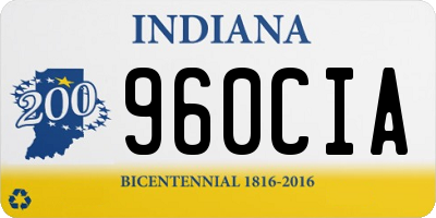 IN license plate 960CIA