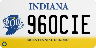 IN license plate 960CIE