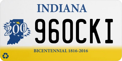 IN license plate 960CKI