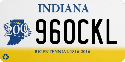 IN license plate 960CKL