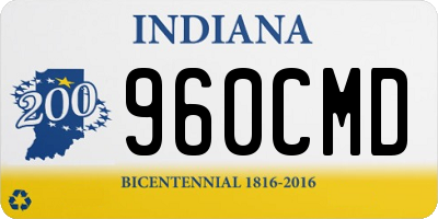 IN license plate 960CMD