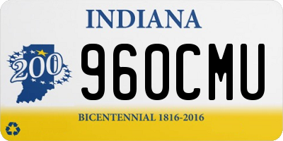 IN license plate 960CMU