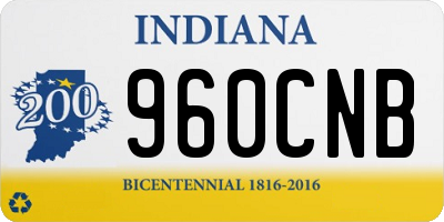 IN license plate 960CNB