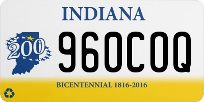 IN license plate 960COQ