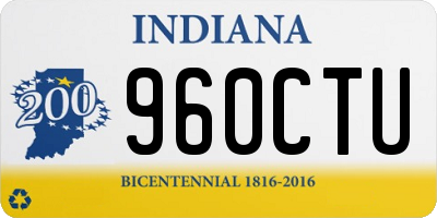 IN license plate 960CTU