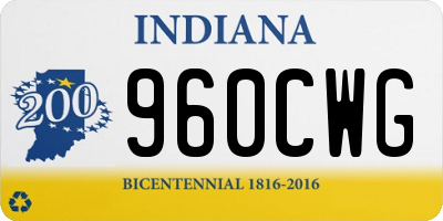 IN license plate 960CWG