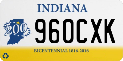 IN license plate 960CXK