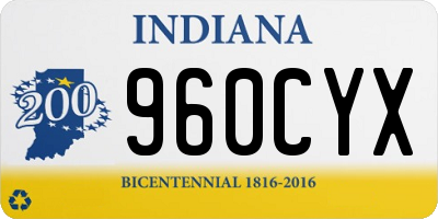IN license plate 960CYX