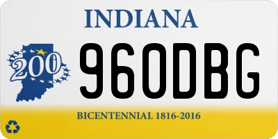 IN license plate 960DBG