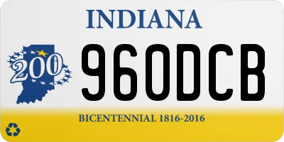 IN license plate 960DCB