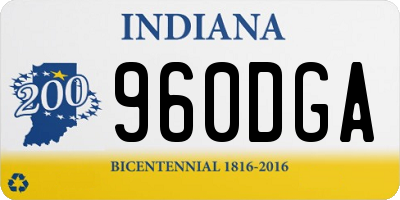 IN license plate 960DGA
