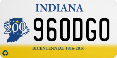 IN license plate 960DGO