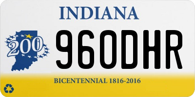 IN license plate 960DHR