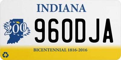 IN license plate 960DJA