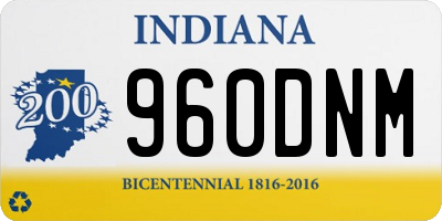 IN license plate 960DNM
