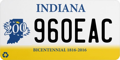 IN license plate 960EAC