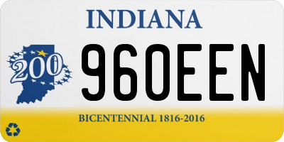 IN license plate 960EEN