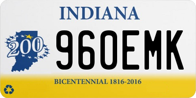 IN license plate 960EMK