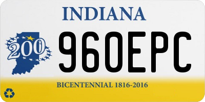 IN license plate 960EPC