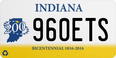 IN license plate 960ETS