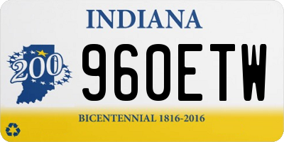 IN license plate 960ETW