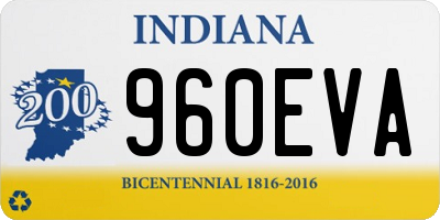 IN license plate 960EVA
