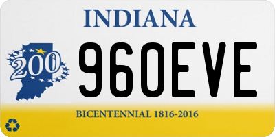 IN license plate 960EVE