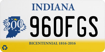 IN license plate 960FGS