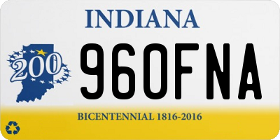 IN license plate 960FNA