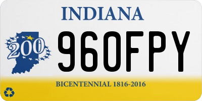 IN license plate 960FPY