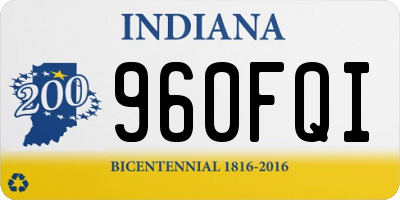 IN license plate 960FQI