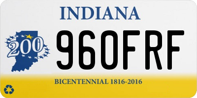 IN license plate 960FRF